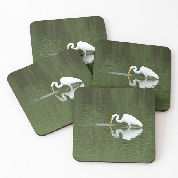 Item preview, Egret fishing in a pond designed and sold by PaulKPhoto.