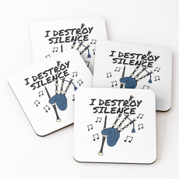 Item preview, I Destroy Silence Bagpipes Musician Funny designed and sold by doodlerob.