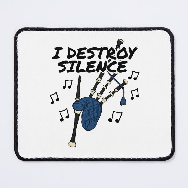 Item preview, I Destroy Silence Bagpipes Musician Funny designed and sold by doodlerob.