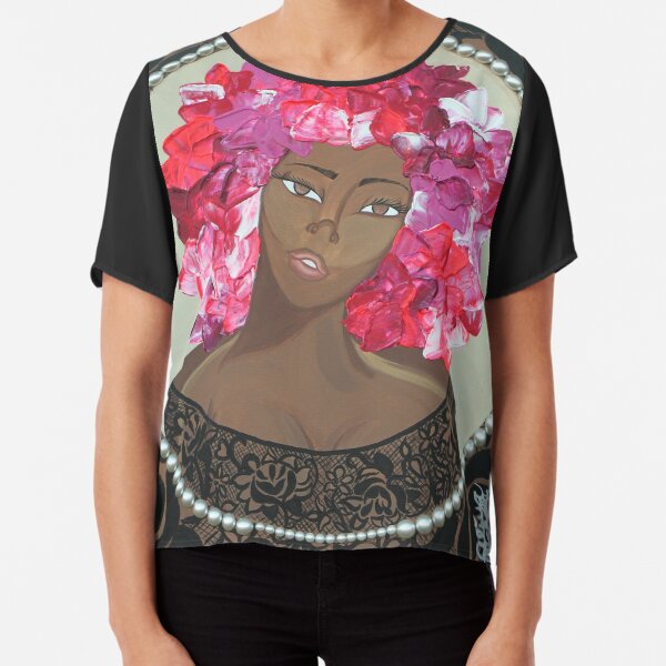 FLOWER BOMB Chiffon Top