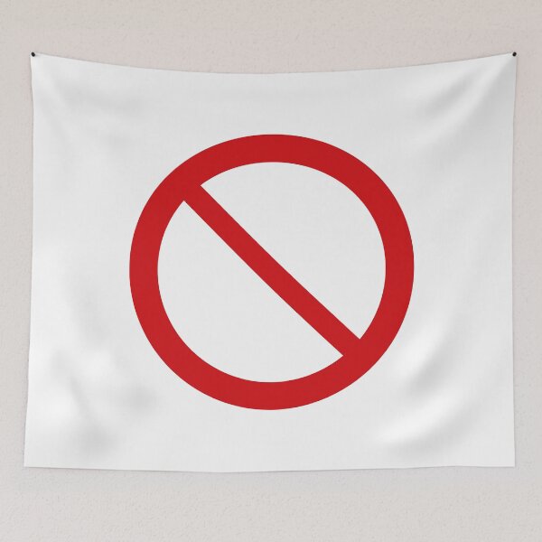 Item preview, NO Symbol. DO NOT Icon. Prohibition Sign. (Red on White) designed and sold by STUDIO-72.