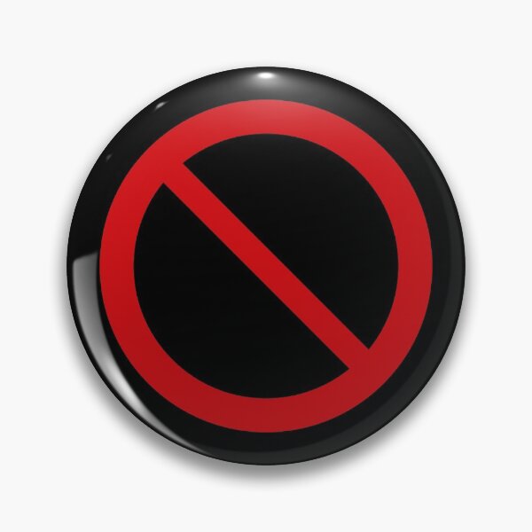 Item preview, NO Symbol. DO NOT Icon. Prohibition Sign. (Red on Black) designed and sold by STUDIO-72.