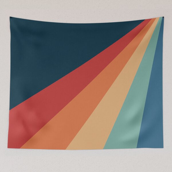 Item preview, Colorful diagonal retro stripes designed and sold by BattaAnastasia.
