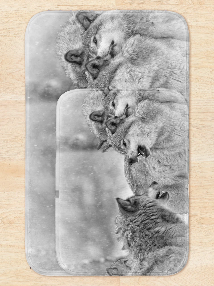 Thumbnail 5 of 6, Bath Mat, Timber Wolves designed and sold by WolvesOnly.