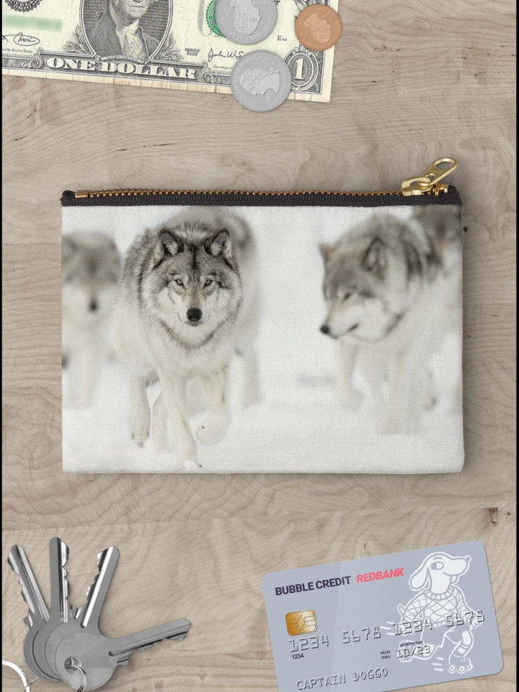 Thumbnail 3 of 4, Zipper Pouch, Timber Wolves designed and sold by WolvesOnly.