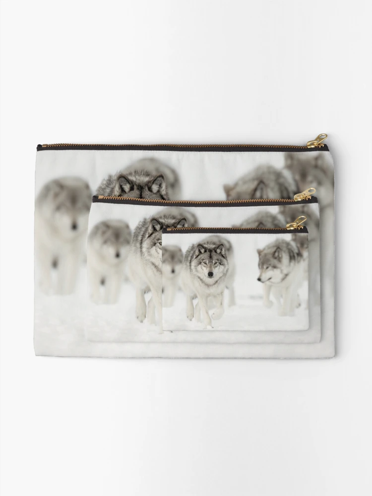 Thumbnail 2 of 4, Zipper Pouch, Timber Wolves designed and sold by WolvesOnly.