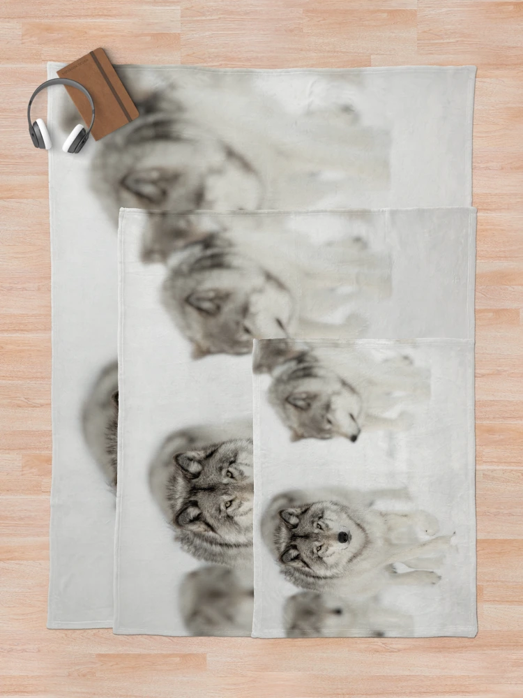 Thumbnail 5 of 6, Throw Blanket, Timber Wolves designed and sold by WolvesOnly.