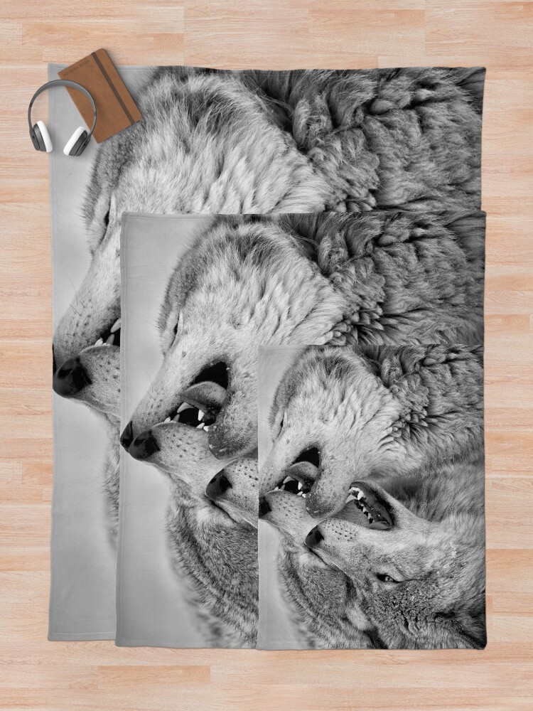 Thumbnail 5 of 6, Throw Blanket, Timber Wolves designed and sold by WolvesOnly.