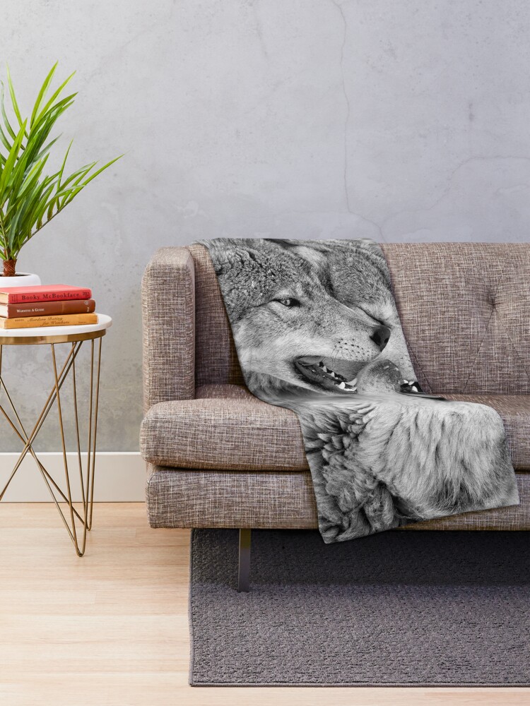 Thumbnail 2 of 6, Throw Blanket, Timber Wolves designed and sold by WolvesOnly.