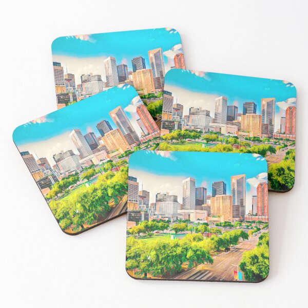 Item preview, Houston Skyline, Texas designed and sold by Sofia-Draws.