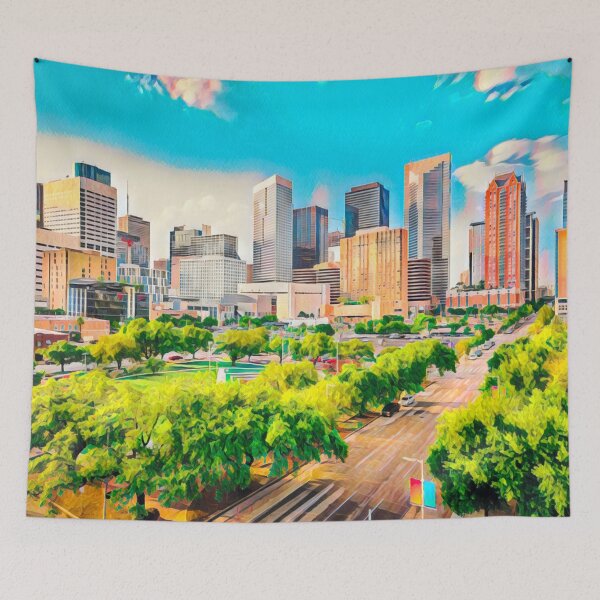 Item preview, Houston Skyline, Texas designed and sold by Sofia-Draws.