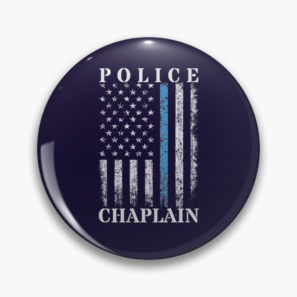 Item preview, Police Chaplain American Flag Thin Blue Line designed and sold by jaygo.