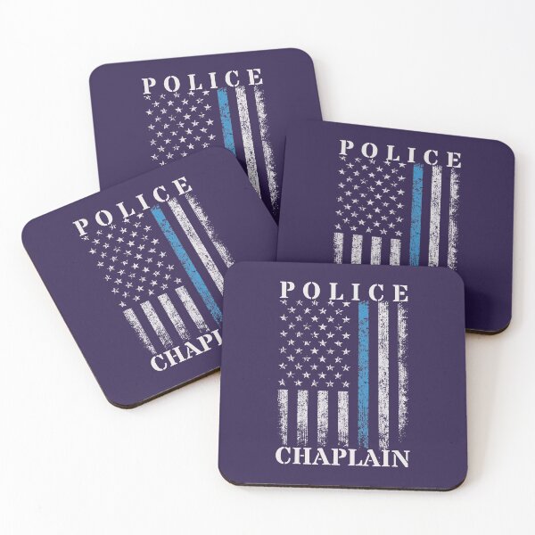 Item preview, Police Chaplain American Flag Thin Blue Line designed and sold by jaygo.