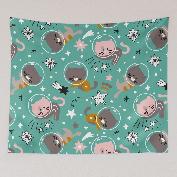 Item preview, Space cats designed and sold by Yuliia Studzinska.