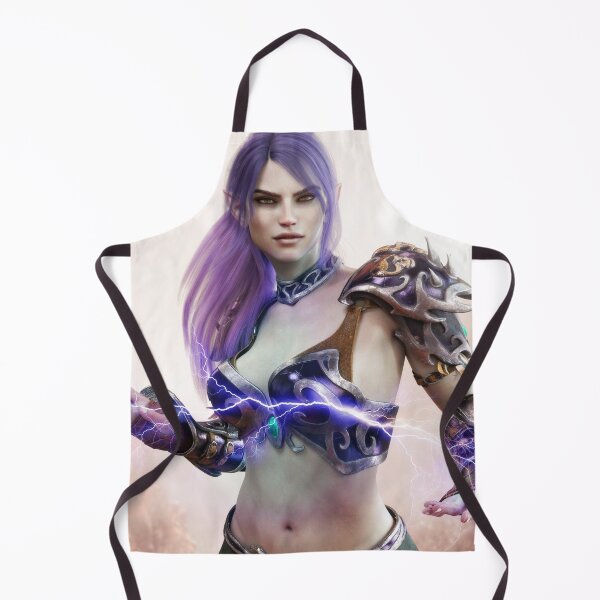 Item preview, Portrait of a fantasy dark elf female warlock displaying her mystic power. designed and sold by DigitalStorm.