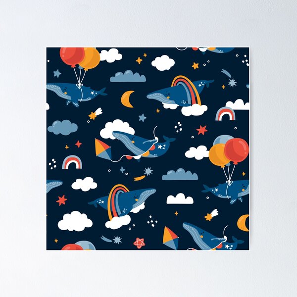 Item preview, Humpback whales designed and sold by Yuliia Studzinska.