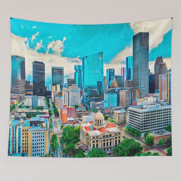 Item preview, Houston City Skyline, Texas designed and sold by Sofia-Draws.