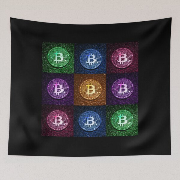Item preview, Bitcoin crypto multi-coloured design designed and sold by Digital360World.