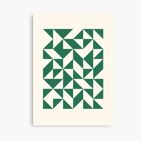 Bauhaus du milieu du siècle - Amazon Green Impression sur toile