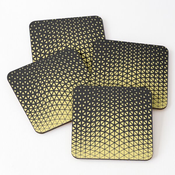 Aperçu de l'œuvre Black and Yellow Triangle Gradient Wave Pattern Pairs Dulux 2022 Popular Colour Lemon Jester créée et vendue par ColorOfTheYears.