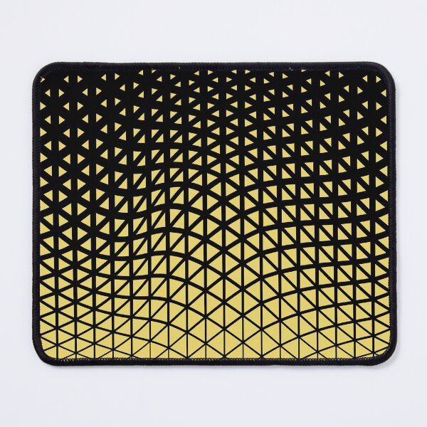 Artikelvorschau, Black and Yellow Triangle Gradient Wave Pattern Pairs Dulux 2022 Popular Colour Lemon Jester entworfen und verkauft von ColorOfTheYears.