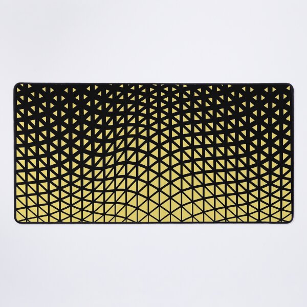 Artikelvorschau, Black and Yellow Triangle Gradient Wave Pattern Pairs Dulux 2022 Popular Colour Lemon Jester entworfen und verkauft von ColorOfTheYears.