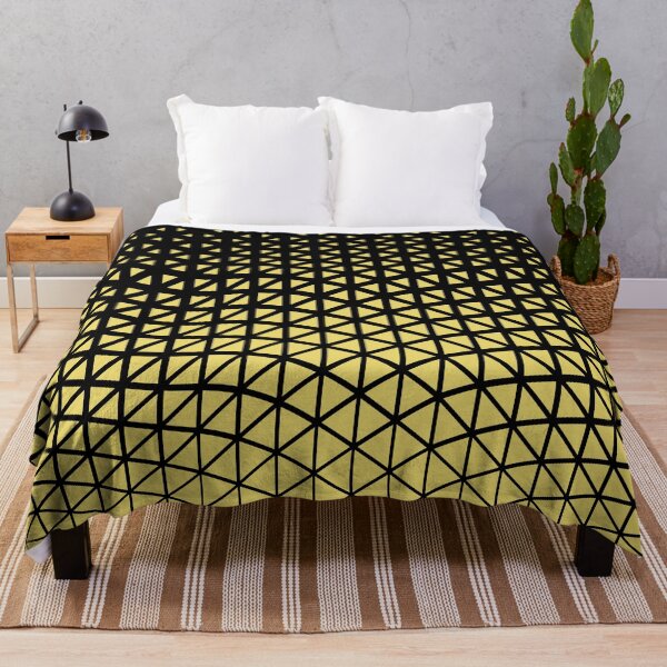 Aperçu de l'œuvre Black and Yellow Triangle Gradient Wave Pattern Pairs Dulux 2022 Popular Colour Lemon Jester créée et vendue par ColorOfTheYears.