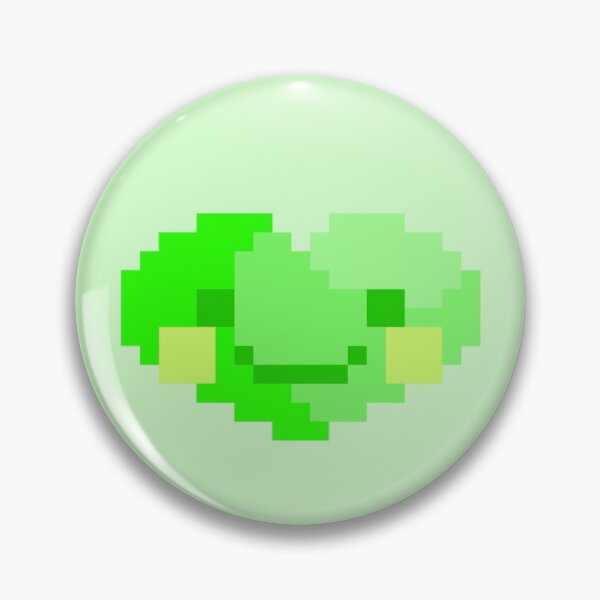 Item preview, Happy Very Green Pixel Heart designed and sold by rin3d .