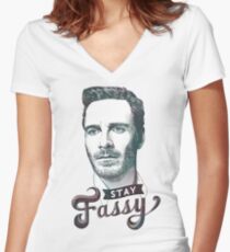 Stay Fassy Women's Fitted V-Neck T-Shirt