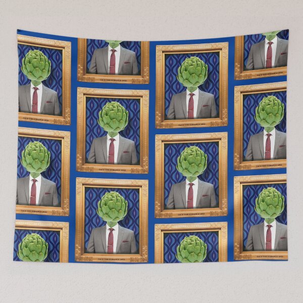 Item preview, Artichoke Man in Vintage Frame designed and sold by FaceTheStrange.