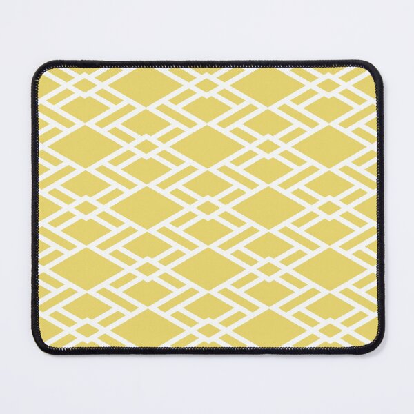 Artikelvorschau, Yellow and White Diamond Shape Tile Pattern Pairs Dulux 2022 Popular Colour Lemon Jester entworfen und verkauft von ColorOfTheYears.