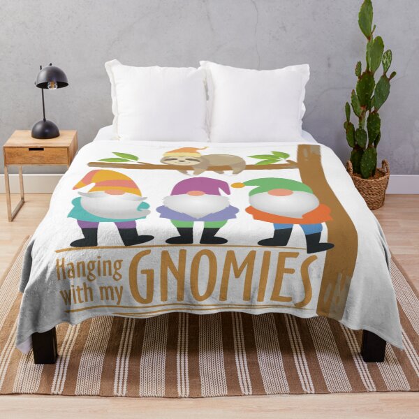 Item preview, Hanging With My Gnomies, Cute Sloth & Gnomes designed and sold by pixelspantry.