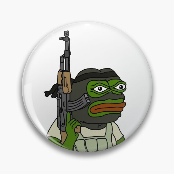 Item preview, Pepe the green frog with Ak47 rifle terrorist Look designed and sold by ShopEasy9.