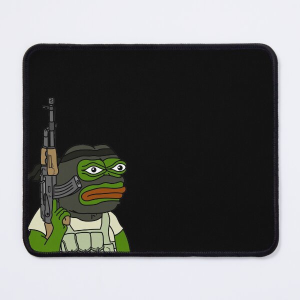 Item preview, Pepe the green frog with Ak47 rifle terrorist Look designed and sold by ShopEasy9.