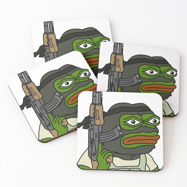 Item preview, Pepe the green frog with Ak47 rifle terrorist Look designed and sold by ShopEasy9.