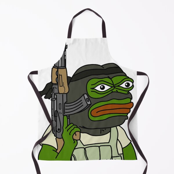 Item preview, Pepe the green frog with Ak47 rifle terrorist Look  designed and sold by ShopEasy9.