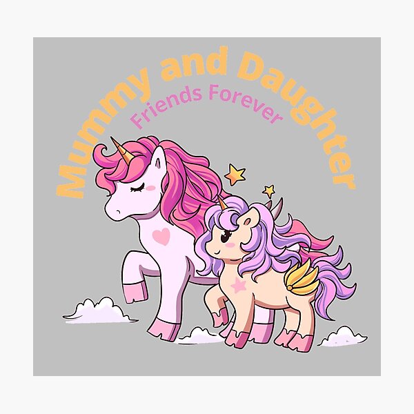 Item preview, Mummy and Daughter friends forever - Super Cute Unicorn designed and sold by Speckledfrog.