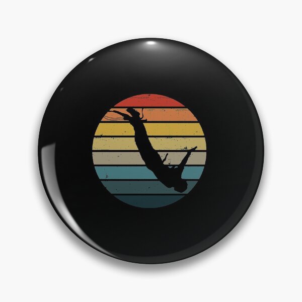 Item preview, Bungee jumping Silhouette On A Distressed Retro Sunset print designed and sold by theodoros20.