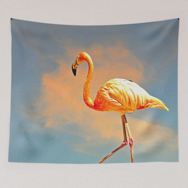 Aperçu de l'œuvre Flamingo Wader Oiseau Marchant Pink Nuage créée et vendue par Anna Lemos.