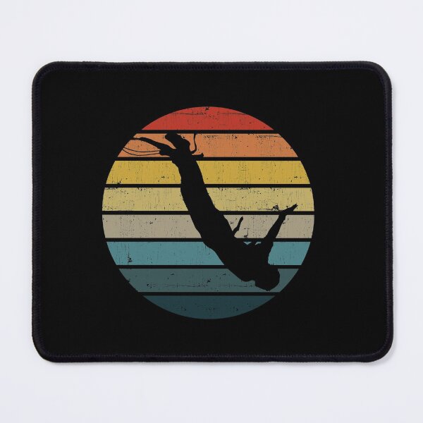 Item preview, Bungee jumping Silhouette On A Distressed Retro Sunset print designed and sold by theodoros20.