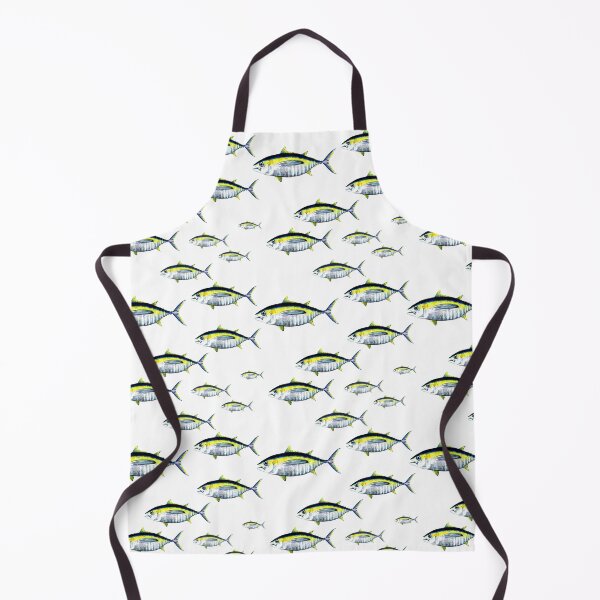 Item preview, Bigeye Tuna, Watercolor Illustration, Fish, Pattern, Repeat, School of Fish designed and sold by Melissa MacMichael Art + Design.
