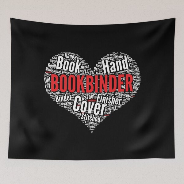 Item preview, Bookbinder Heart Shape Word Cloud Design product designed and sold by theodoros20.