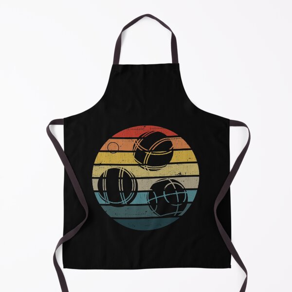 Item preview, Bocce Ball Silhouette On A Distressed Retro Sunset print designed and sold by theodoros20.
