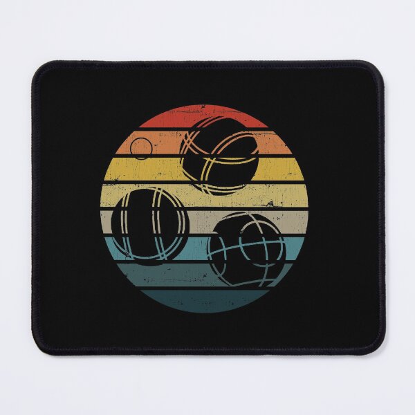 Item preview, Bocce Ball Silhouette On A Distressed Retro Sunset print designed and sold by theodoros20.