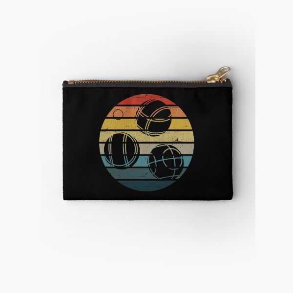 Item preview, Bocce Ball Silhouette On A Distressed Retro Sunset print designed and sold by theodoros20.