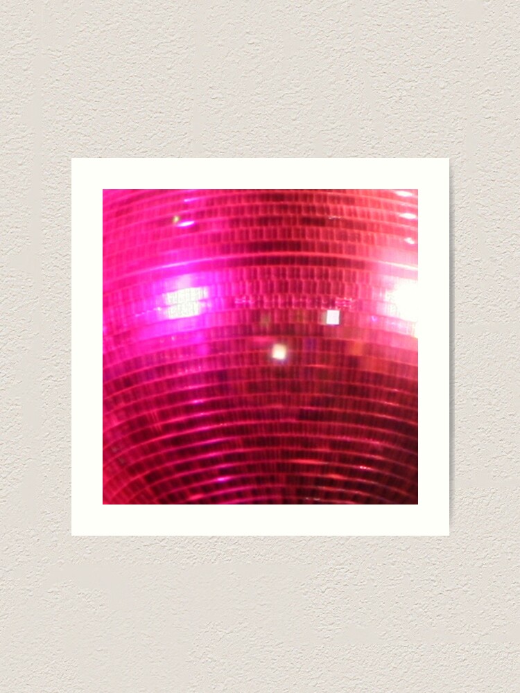 Pink Disco Ball Art Print