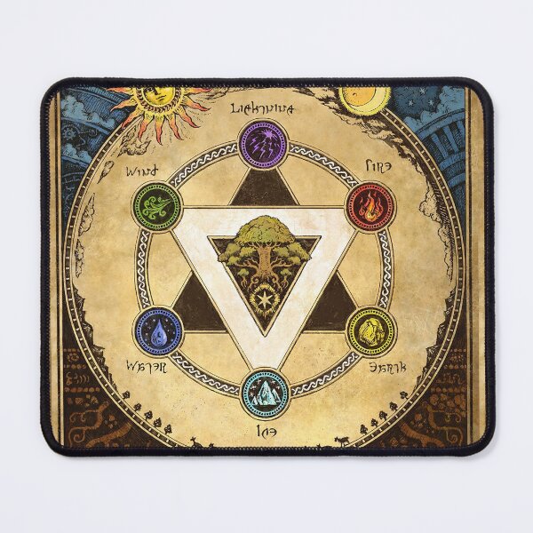 Aperçu de l'œuvre Les éléments FFXIV Roue des éléments Magie Umbral Astrologie astrale Astrolgien créée et vendue par hayesade.