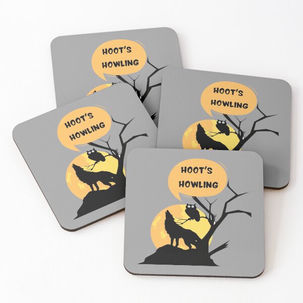 Item preview, Hoot's Howling - Funny Wolf And Owl Pun (Who's Howling) designed and sold by Onewivnacher.