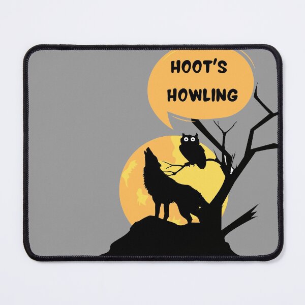 Item preview, Hoot's Howling - Funny Wolf And Owl Pun (Who's Howling) designed and sold by Onewivnacher.