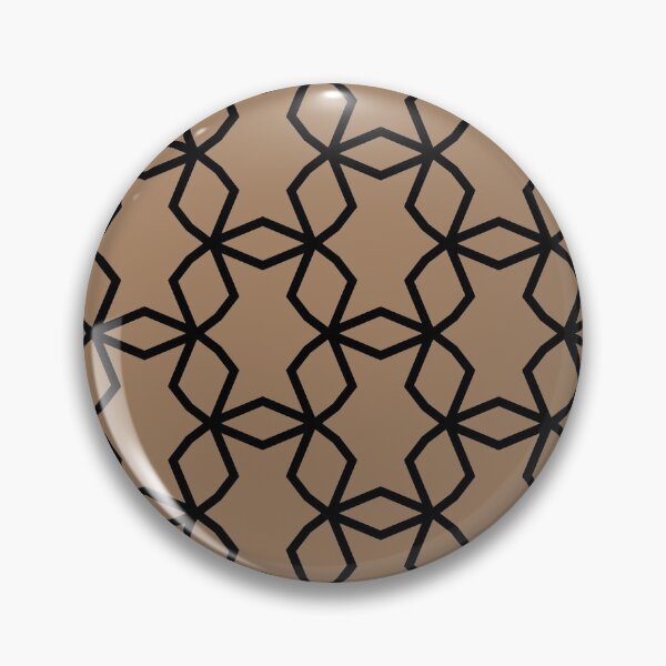 Item preview, Black and Brown Abstract Geometric Shape Mosaic Pattern Pairs Dulux 2022 Popular Colour Spiced Honey designed and sold by ColorOfTheYears.
